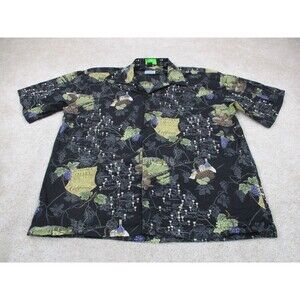 David Carey Shirt Men 2XL Sonoma Valley Wine Country California Print Button Up